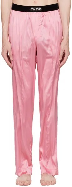 Розовые классические пижамные штаны TOM FORD