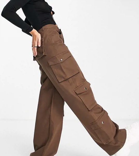 Коричневые джинсы карго ASYOU-Коричневый цвет
