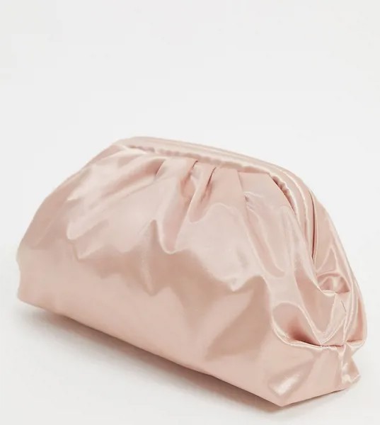 Светло-розовый эксклюзивный клатч в стиле oversized от Glamorous