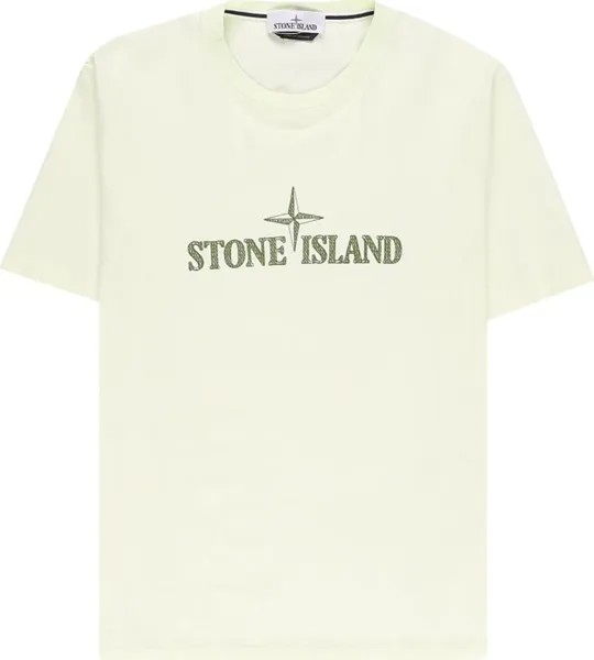 Футболка Stone Island Script T-Shirt 'Light Green', зеленый