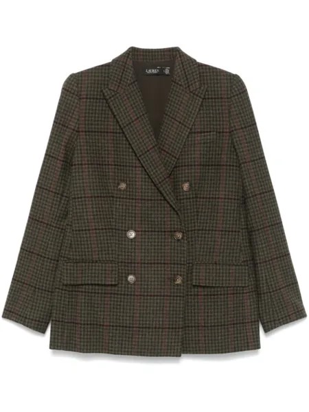 Lauren Ralph Lauren пиджак в клетку, зеленый