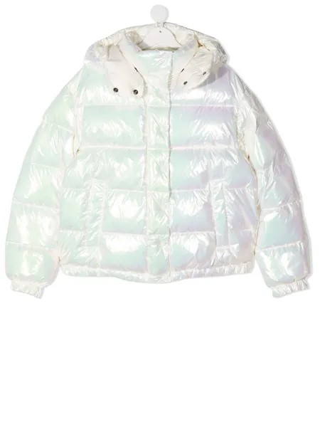 Moncler Enfant пуховик с переливчатым эффектом