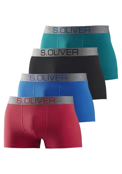 Боксеры S Oliver Boxer, цвет petrol / schwarz / blau / rot