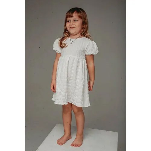 Платье Zara, размер 5-6 лет 116 см, белый