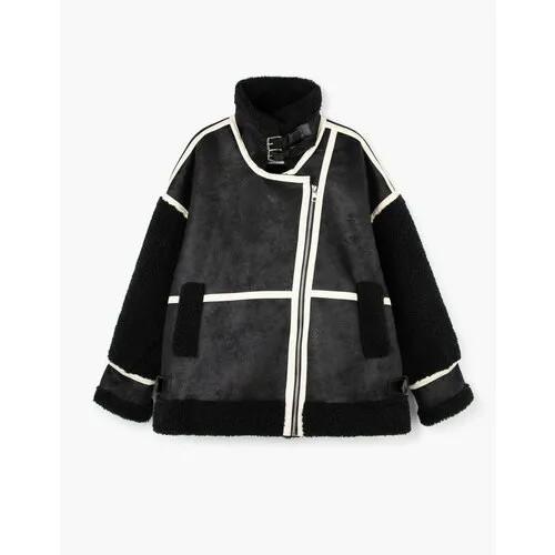 Кожаная куртка Gloria Jeans, размер XL (52-54), черный
