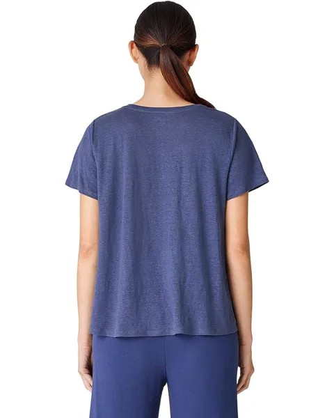 Футболка Eileen Fisher Crew Neck Short Sleeve Tee, цвет Iris