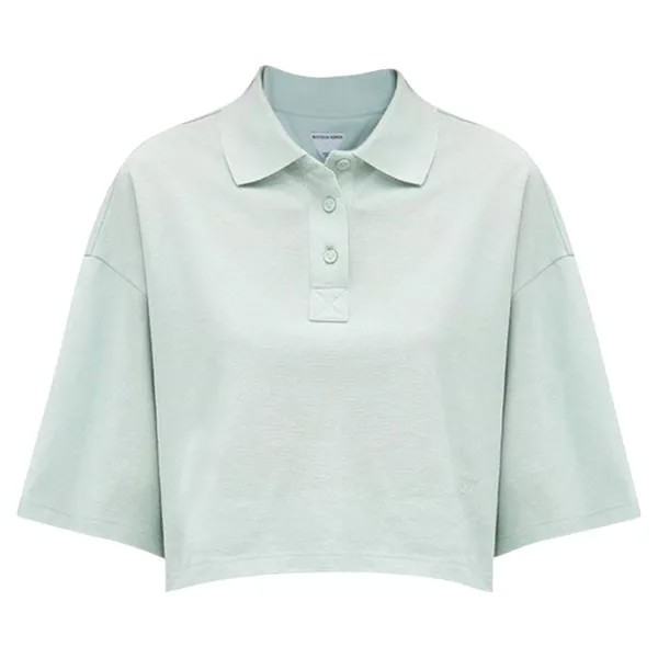 Поло Bottega Veneta Cropped Polo Shirt, цвет Light Cyan