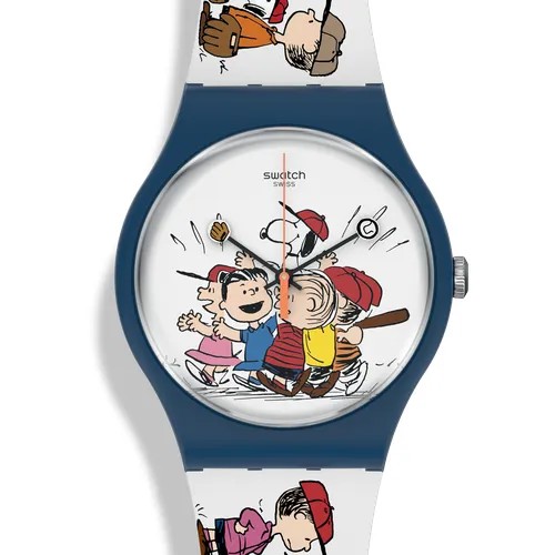 Наручные часы swatch, черный, синий