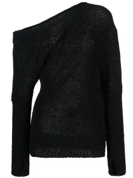 TOM FORD джемпер на одно плечо, черный