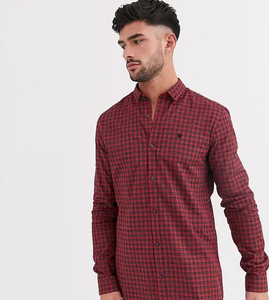 Красная рубашка в клетку Burton Menswear - Big & Tall-Красный