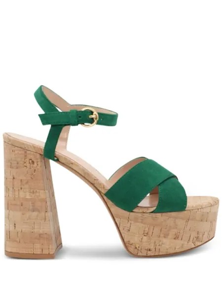 Gianvito Rossi босоножки Bebe 120, зеленый