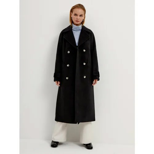 Пальто  VIAVILLE, размер 40/42, черный