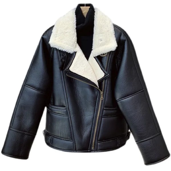 Шуба из искусственной кожи для мужчин, зимняя теплая куртка с меховой подкладкой, бархатные кожаные пальто, автомобильная верхняя одежда, куртки, верхняя одежда для зимы