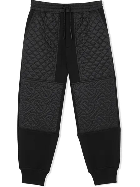 Burberry Kids стеганые спортивные брюки