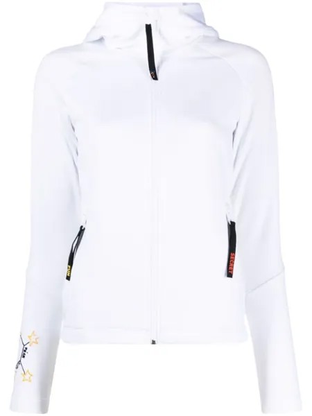 Rossignol graphic-print zipped hoodie, белый