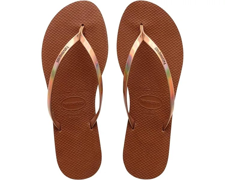 Сандалии Havaianas You Metallic Flip Flop Sandal, ржавый