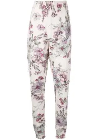 Adam Lippes брюки с цветочным принтом