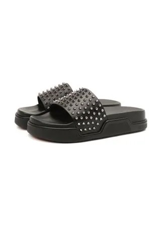 Кожаные шлепанцы Pool Fun Christian Louboutin