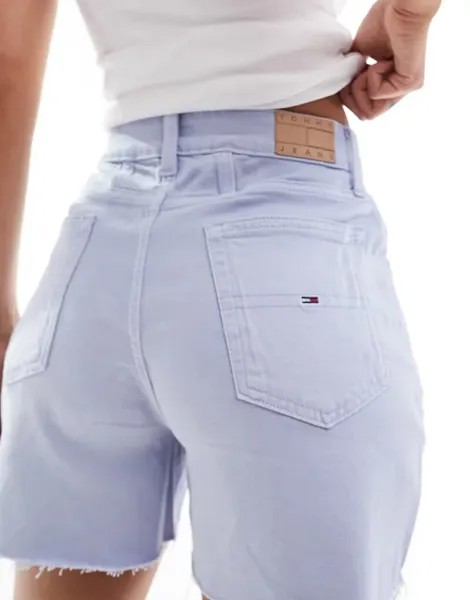 Сине-серые джинсовые шорты с необработанными краями Tommy Jeans