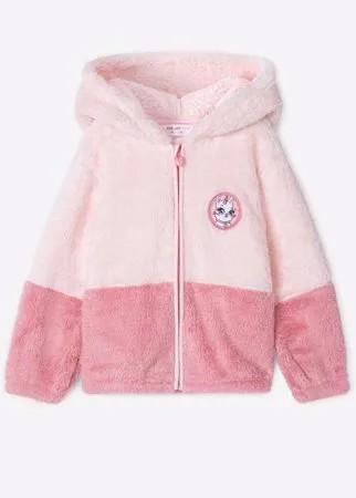 Розовая толстовка из шерпы для девочки Gloria Jeans