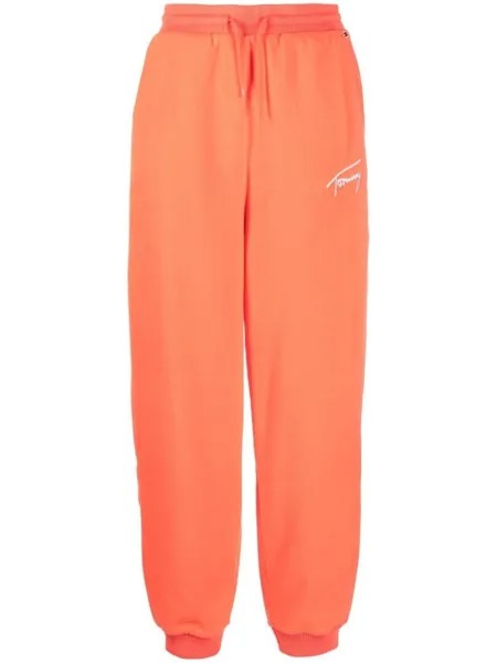 Tommy Jeans спортивные брюки с вышитым логотипом, оранжевый