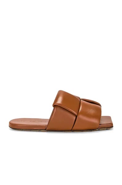 Сандалии Bottega Veneta Patch Mule Flat, цвет Caramel