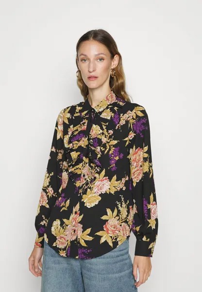 Рубашка Lauren Ralph Lauren DALISTO LONG SLEEVE BUTTON FRONT, цвет black/tan/multi