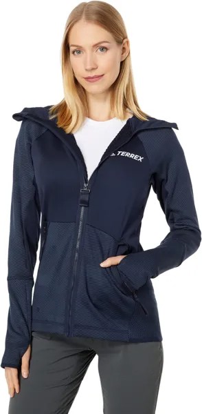 Куртка Terrex Tech Fleece Hooded Jacket adidas, цвет Ink