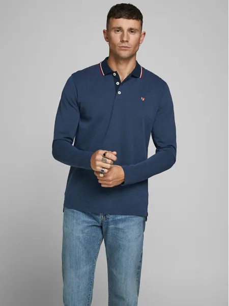 Рубашка поло стандартного кроя Jack&Jones, синий