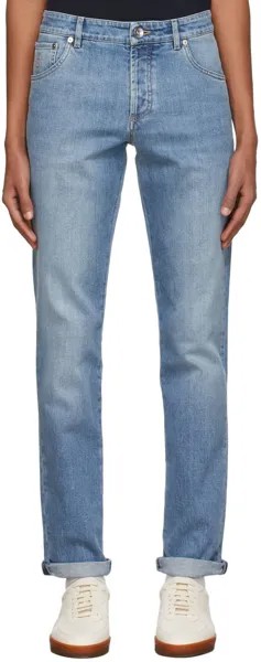 Синие джинсы скинни Comfort Brunello Cucinelli