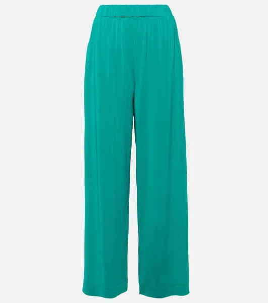 Широкие брюки из крепа Ring из джерси Max Mara, зеленый