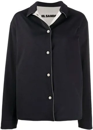 Jil Sander куртка свободного кроя с заостренным воротником