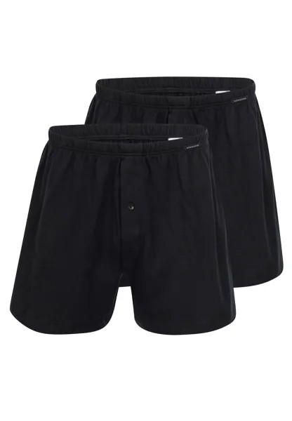 Боксеры Schiesser Boxershorts Singel-Jersey, черный