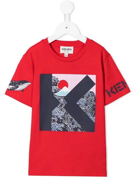 Kenzo Kids футболка с графичным принтом