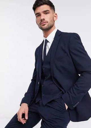 Узкий фланелевый пиджак French Connection wedding-Голубой