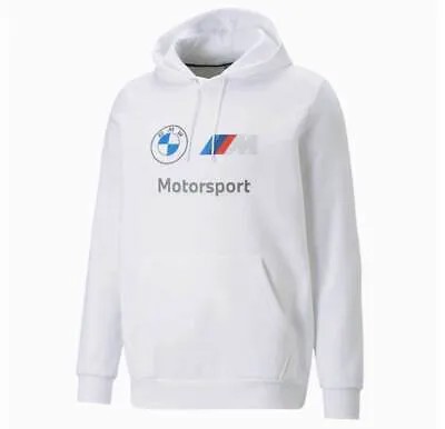 Мужская толстовка с капюшоном из флиса PUMA WHITE BMW MMS ESS