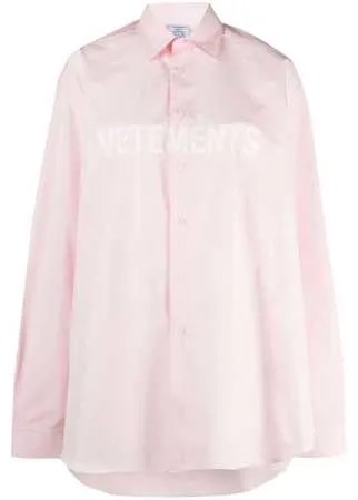 VETEMENTS рубашка с логотипом