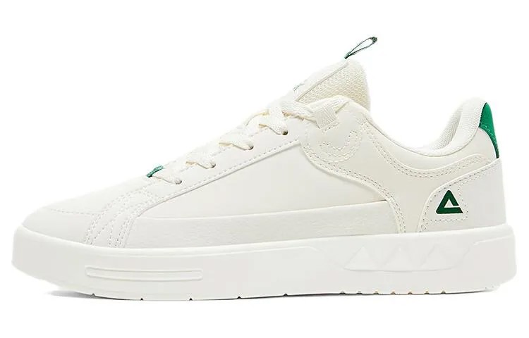 Кроссовки PEAK Skateboarding Shoes Women's Low-top Canvas White/green, белый