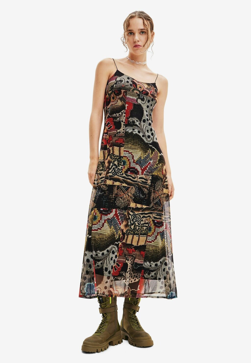 Летнее платье Desigual, коричневый