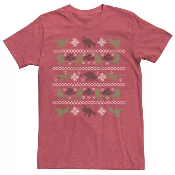 Мужская уродливая рождественская футболка-свитер с логотипом динозавра из парка Юрского периода Licensed Character