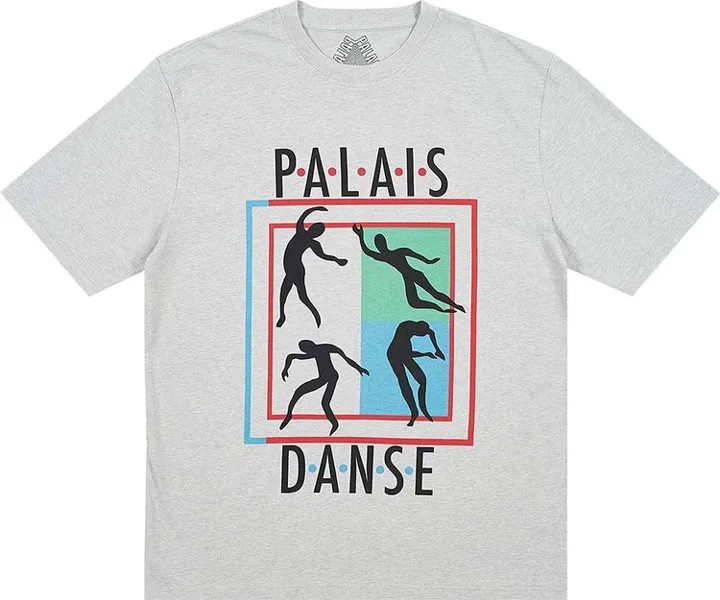 Футболка Palace Danse-Crew T-Shirt 'Grey Marl', серый