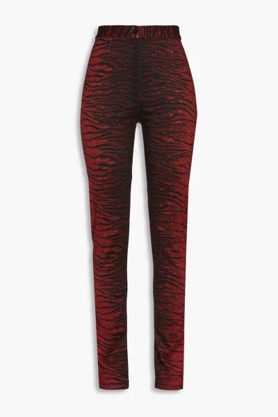 Узкие брюки из эластичного джерси с тигровым принтом KENZO, красный