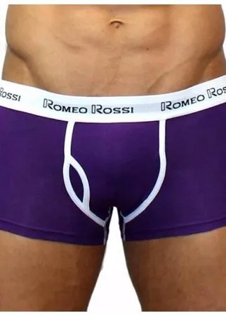 Romeo Rossi Трусы боксеры с низкой посадкой, гульфик с карманом, размер 3XL, purple