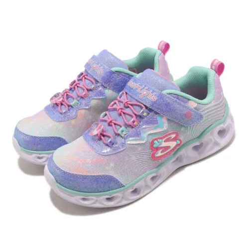 Детские повседневные детские кроссовки Skechers S Lights-Heart Lights-Bright Spirit Blue Multi 302316-LBLMT