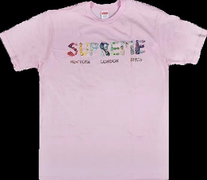 Футболка Supreme Crystals T-Shirt 'Pink', розовый