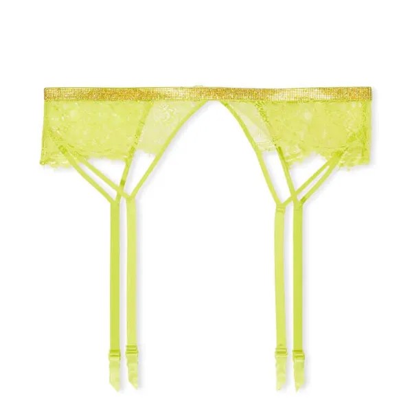 Пояс для чулок Victoria's Secret Very Sexy Shine Strap Lace Garter, желтый