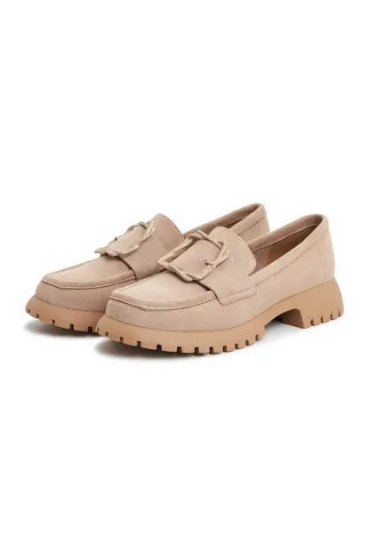 Тапочки Platform Loafers Cesare Gaspari, бежевые
