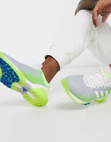 Серые /зеленые кроссовки adidas Golf-Серый