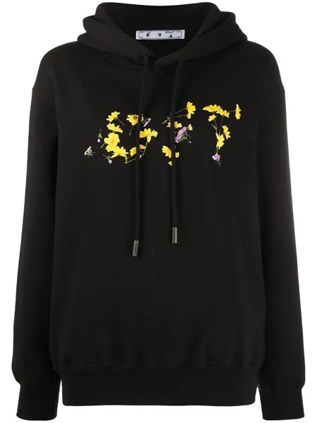 Off-White худи с цветочным принтом