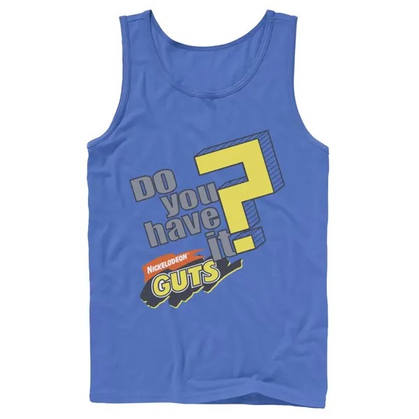 Мужская майка Nickelodeon Guts Do You Have It в винтажном стиле с логотипом и графическим рисунком